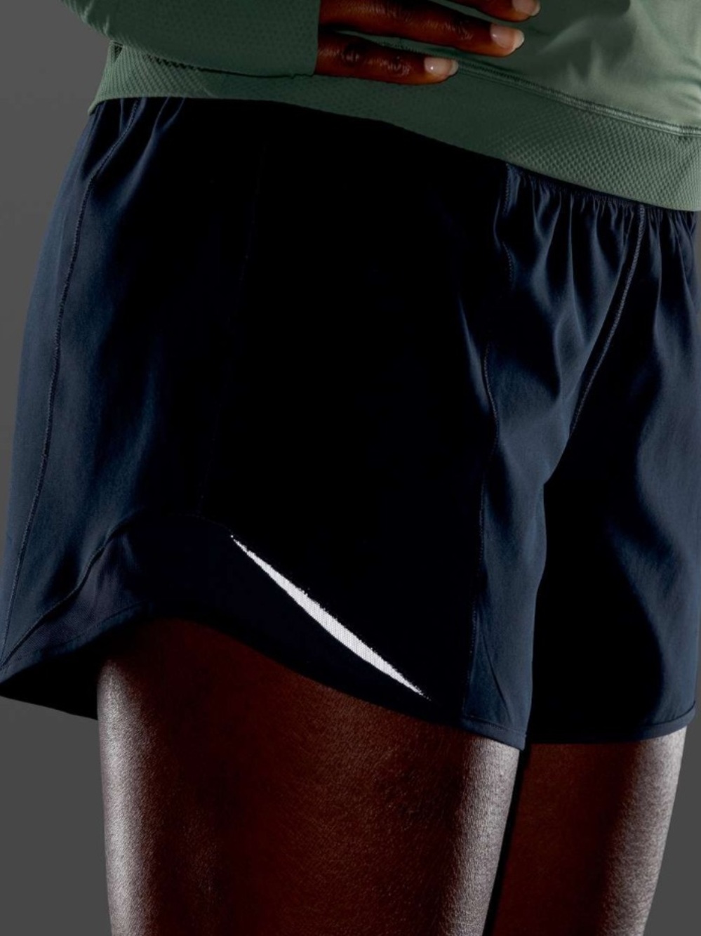 Lululemon Hotty Hot Running Short 4" High Rise Long True Navy Blue 6 Tall - Picture 4 of 11